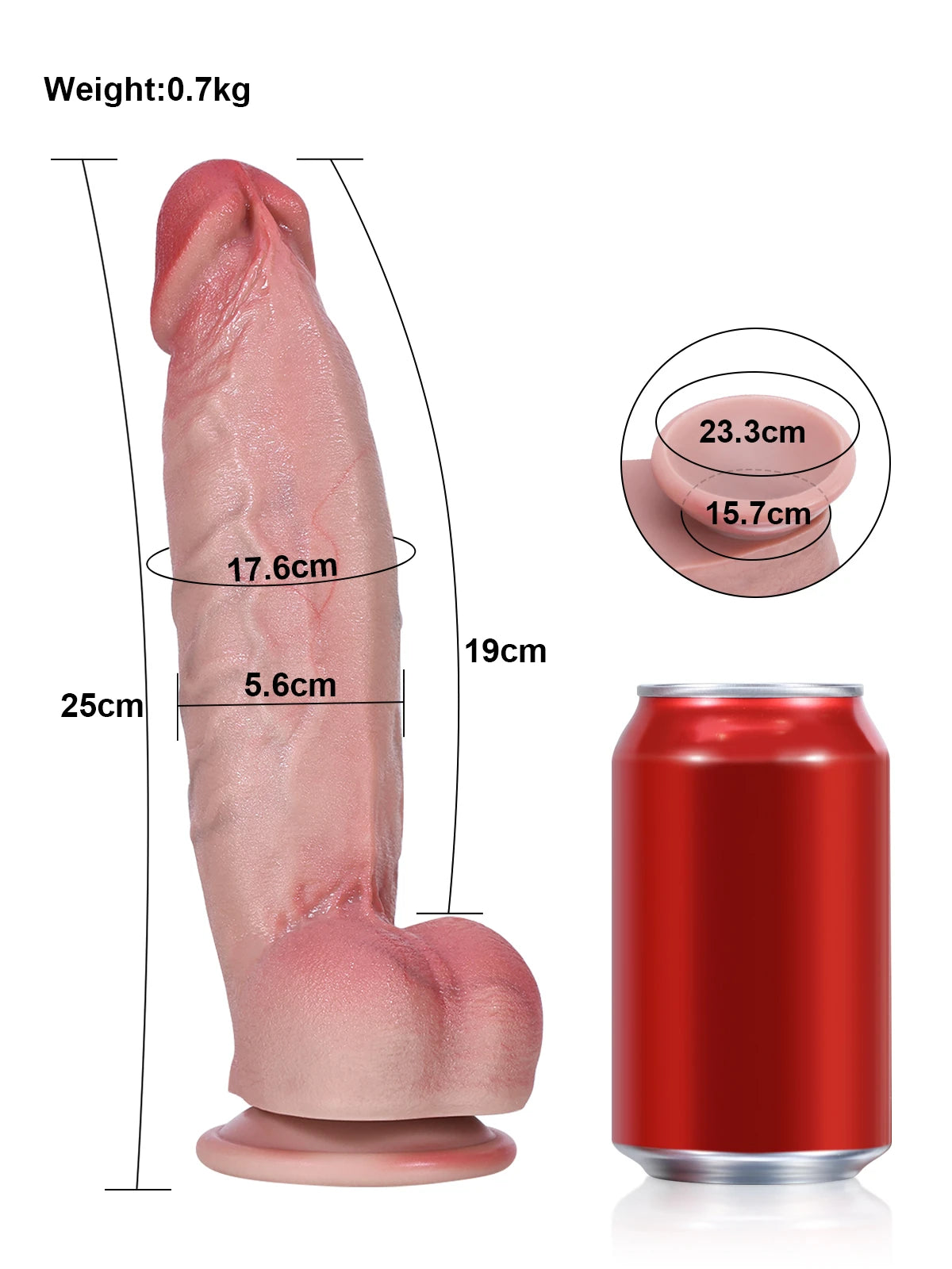 Anders - Dildo Morbido in Carne con Dettagli Realistici - 25 cm