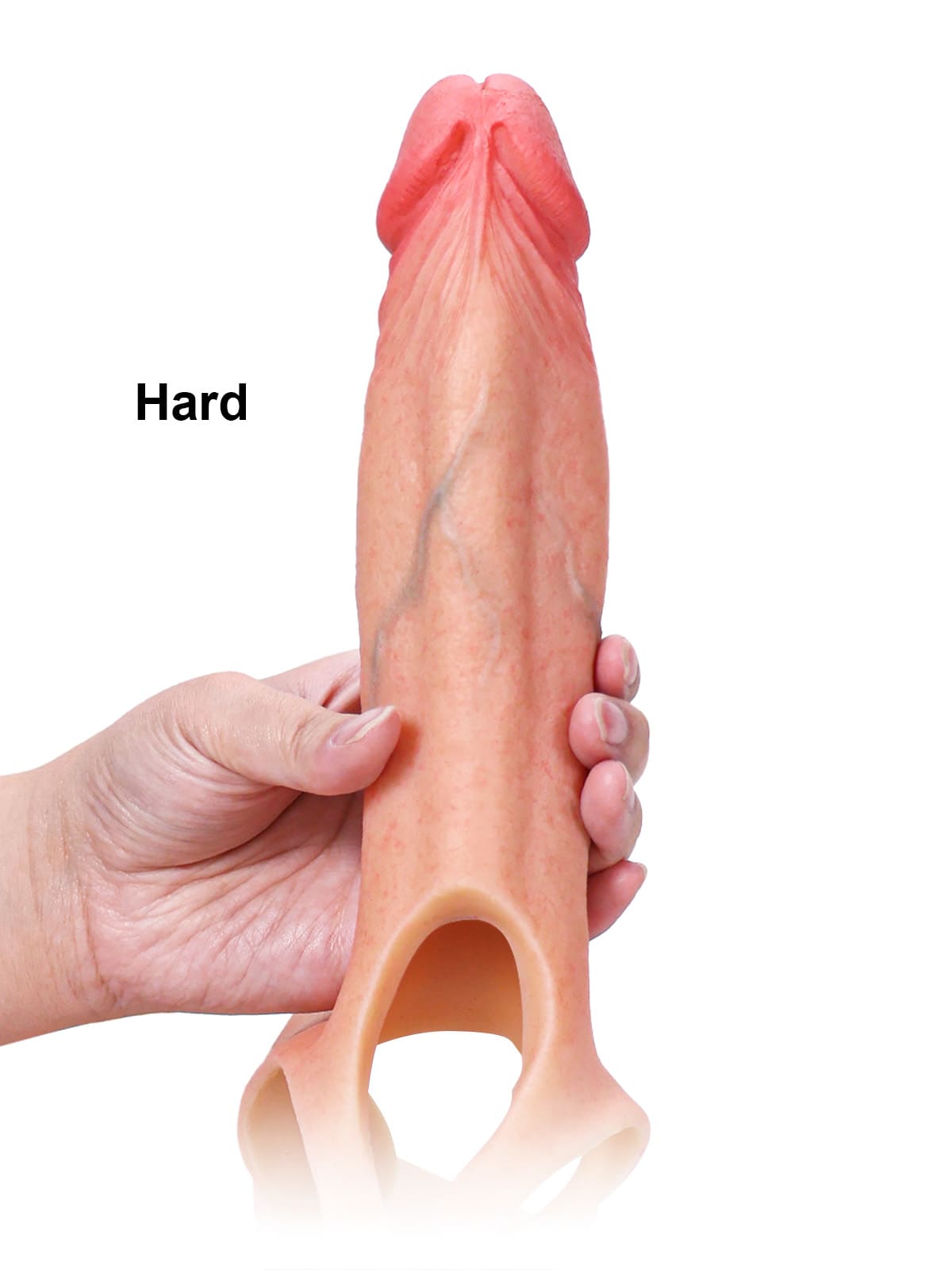 Daenerys - Dildo Indossabile Cavo con Estensione Pene e Manicotto per Disfunzione Erettile - 20 cm