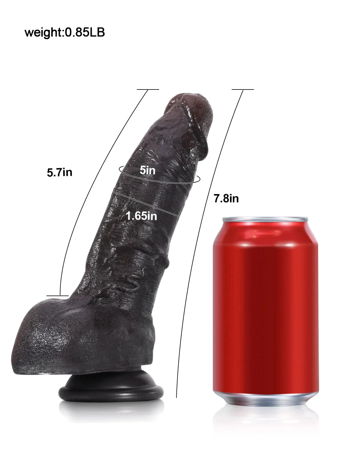 Dave - Dildo Realistico Morbido, Ideale per la Prima Esperienza - 19,8 cm