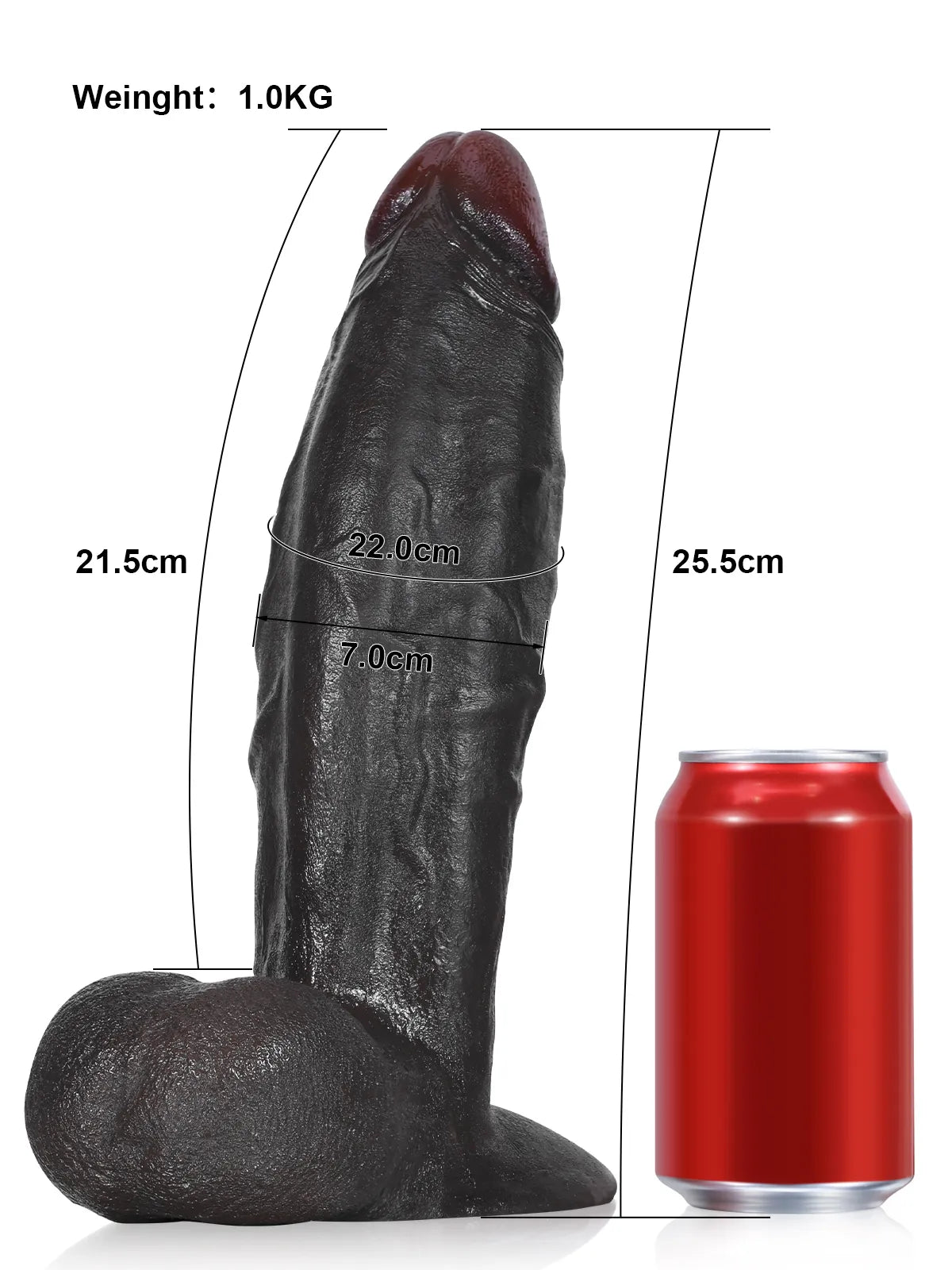 Dragon - Dildo Realistico XL con Vac-U-Lock e Testicoli Oscillanti - 25,5 cm