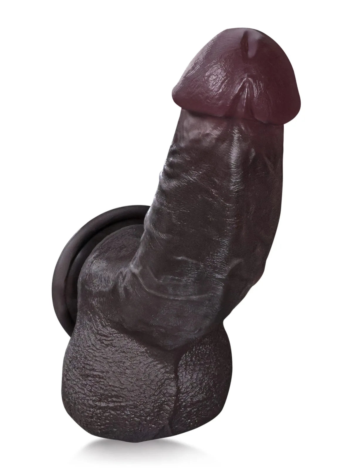 Elias - Dildo realistico vibrante riscaldato nero glande largo 9 modalità - 27 cm