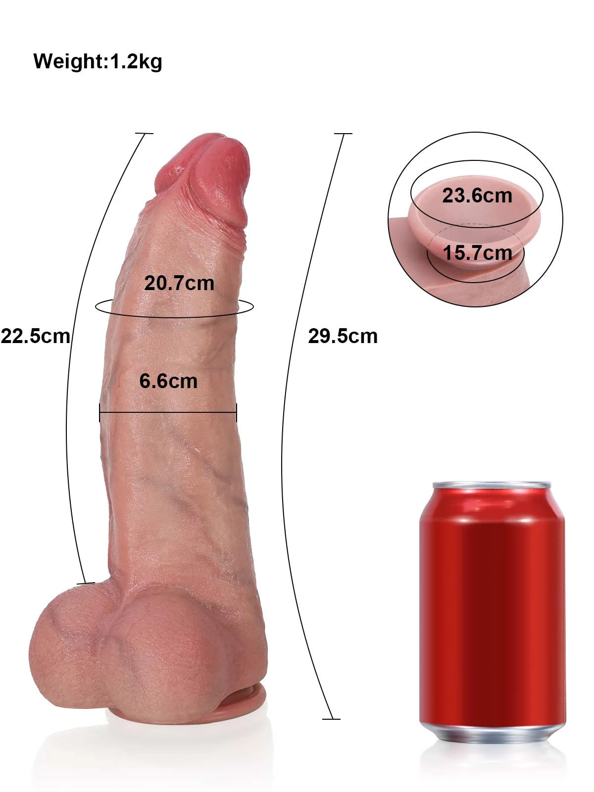 Galadriel - Fallo XL con Punta Affusolata e Cresta Dorsale Marcata - 29,5 cm