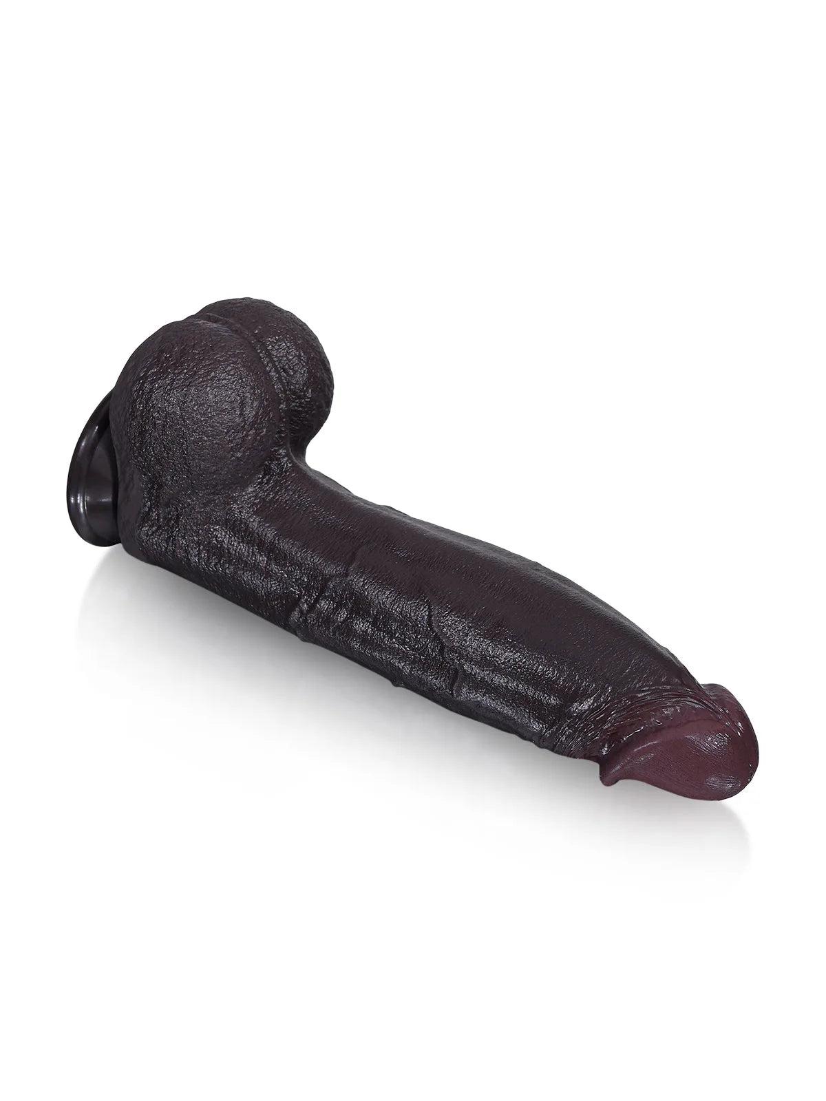 Henry - Dildo realistico spesso nero flessibile glande affusolato - 27,4 cm