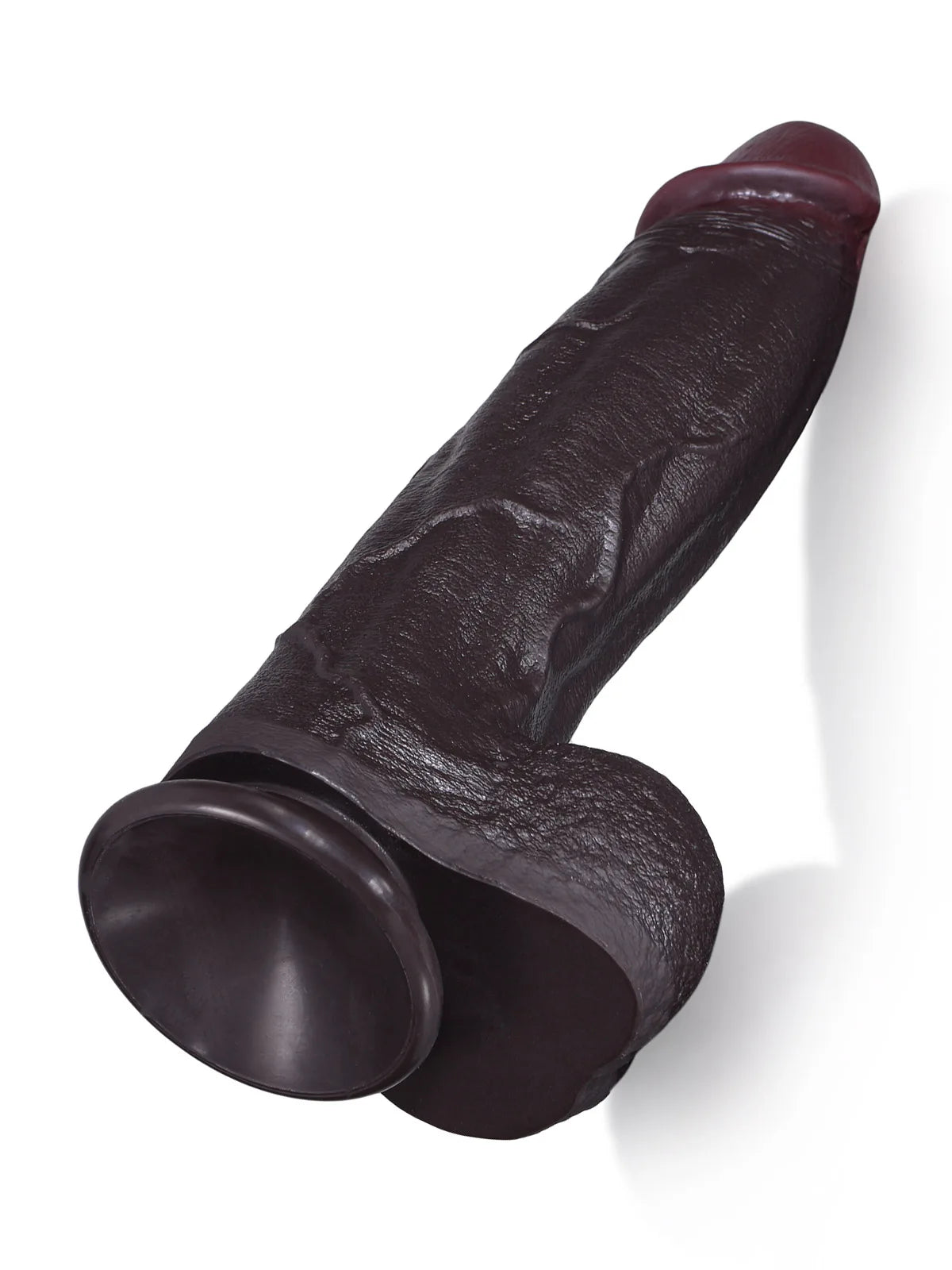 Henry - Dildo realistico spesso nero flessibile glande affusolato - 27,4 cm