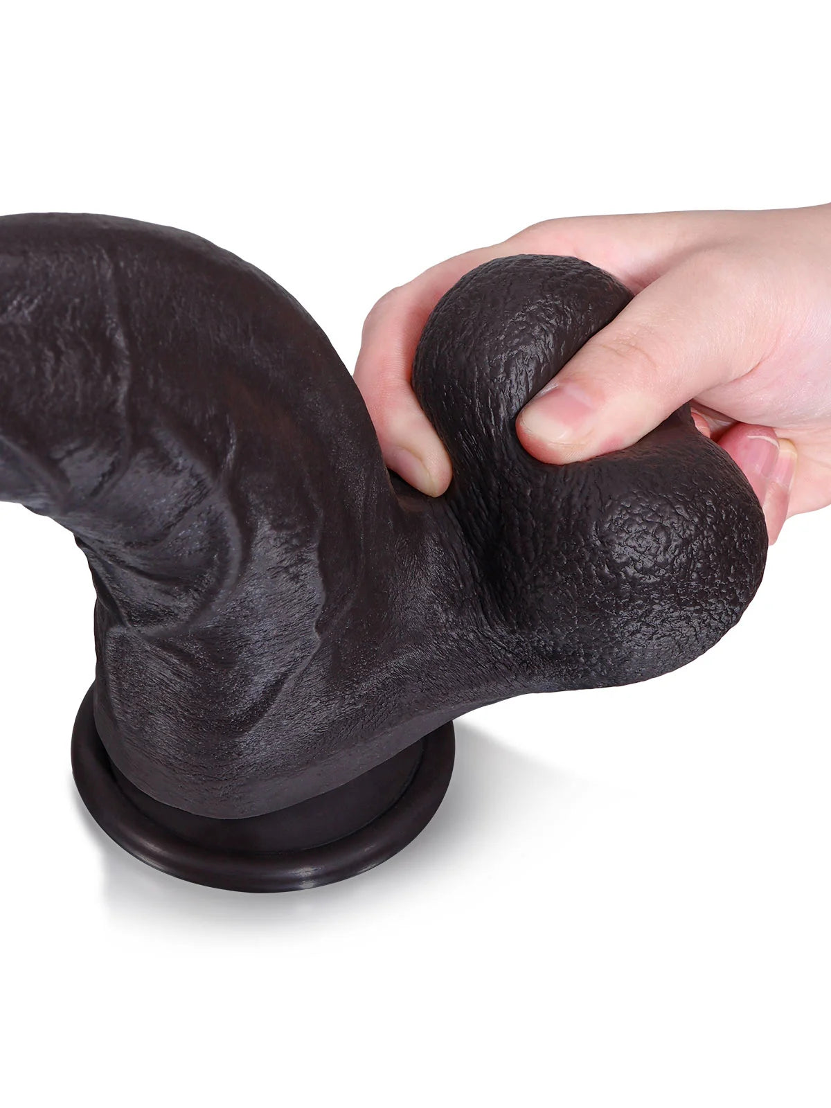 Hunter - Dildo realistico curvo nero per Punto G corpo progressivo - 23,6 cm
