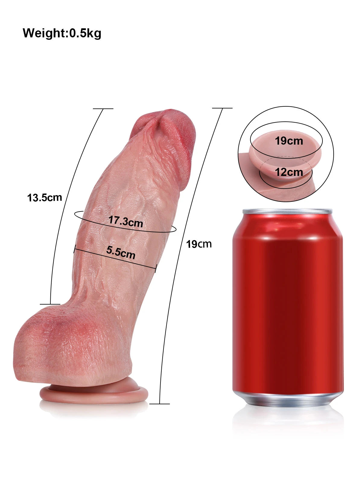 Londo - Dildo Realistico Corto e Grosso con Cresta Sollevata - 19 cm