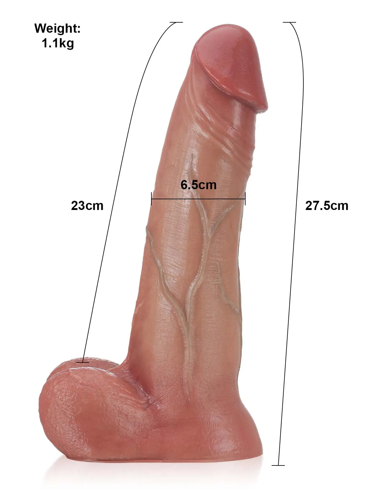Riccardo - Dildo realistico con pelle scorrevole e Vac-U-Lock - 27,5 cm
