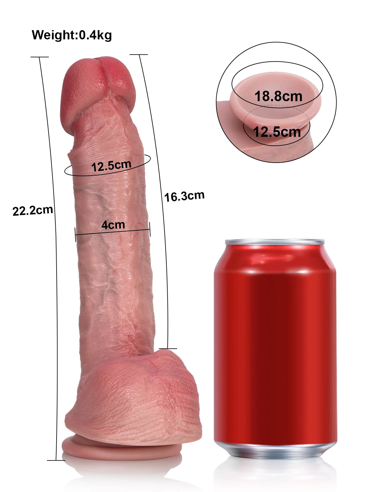Robert - Dildo Realistico con Gland Grande e Sensazione Reale - 22,2 cm