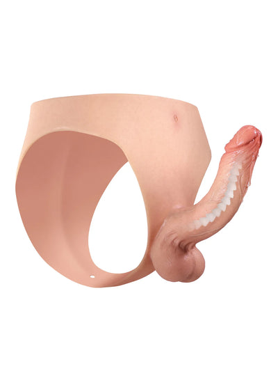 Oscar - Dildo Indossabile con Sostegno Solido e Testicoli Morbidi in Silicone - 17,5 cm