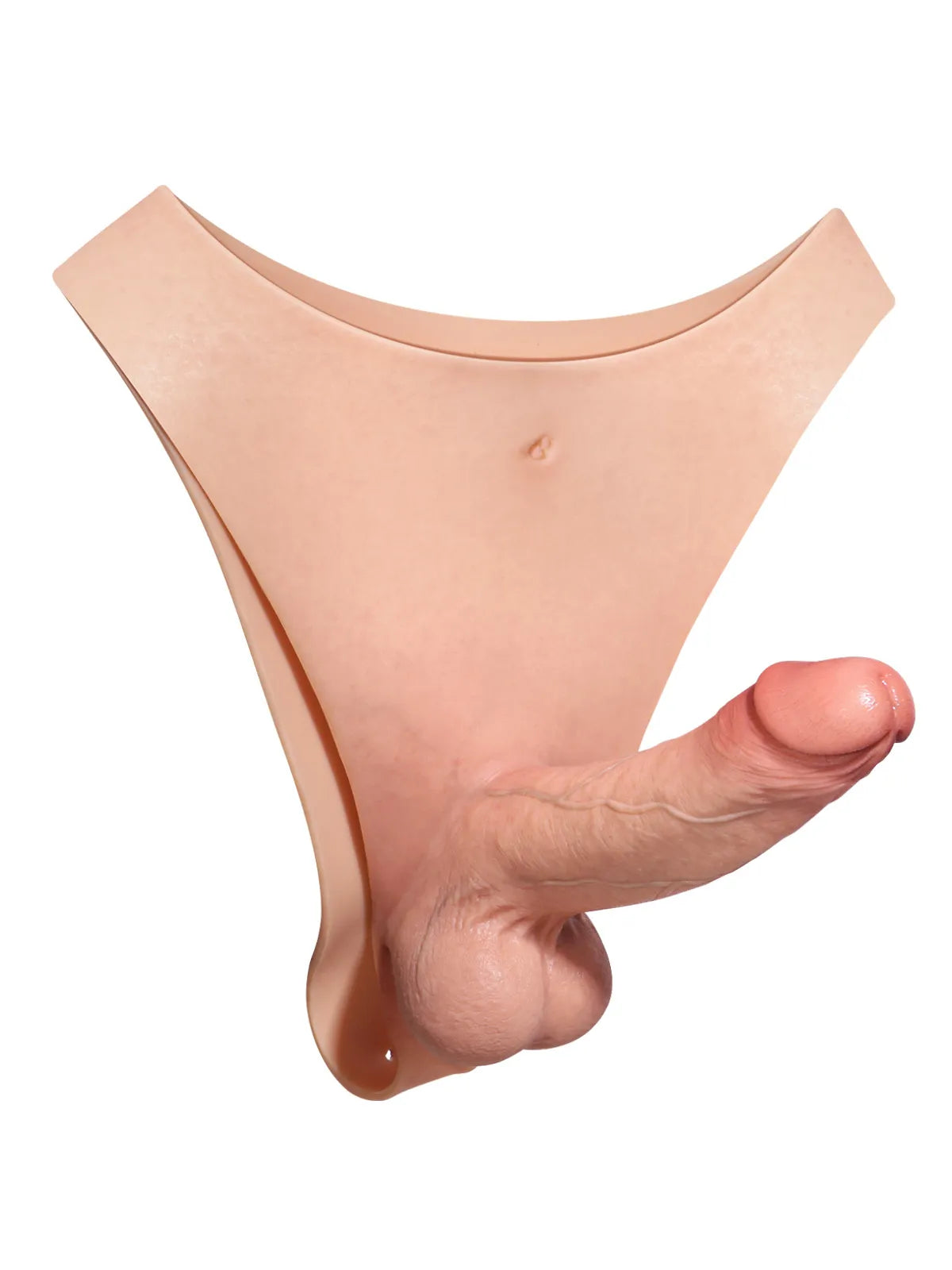 Oscar - Dildo Indossabile con Sostegno Solido e Testicoli Morbidi in Silicone - 17,5 cm
