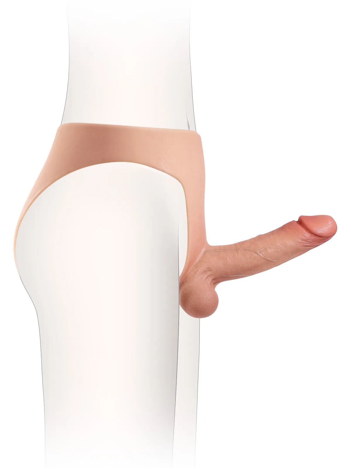 Oscar - Dildo Indossabile con Sostegno Solido e Testicoli Morbidi in Silicone - 17,5 cm