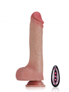 Benjamin - Dildo con Pelle Scivolante, 7 Modalità di Percussione e 3 Vibrazioni - 22 cm