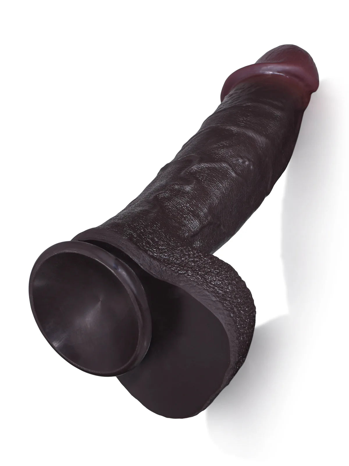 Elias - Dildo realistico vibrante riscaldato nero glande largo 9 modalità - 27 cm