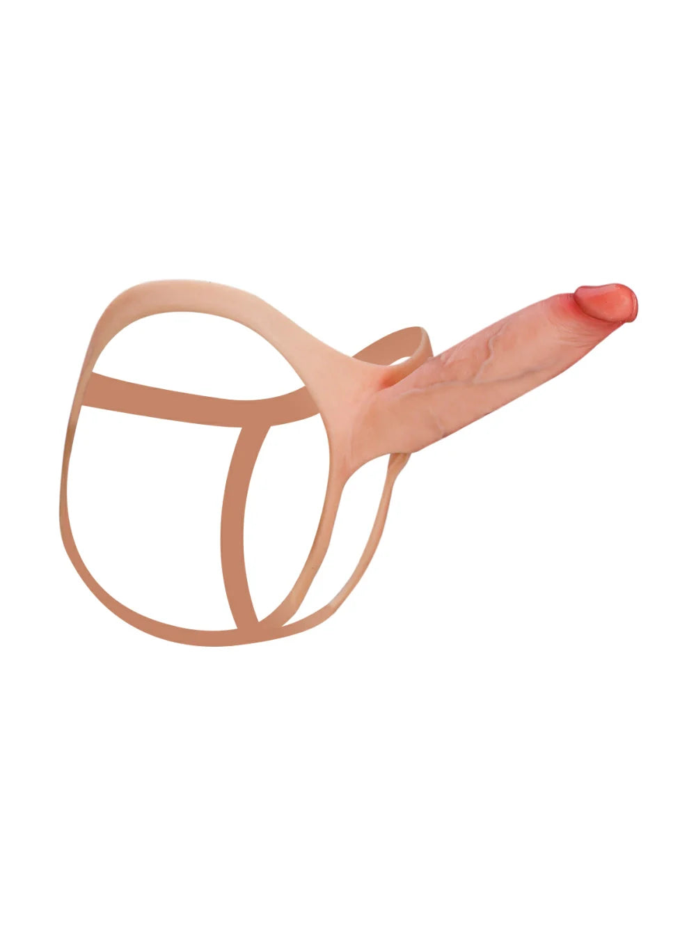 Emberfall - Strap-On Cavo con Struttura Realistica, Versione Morbida o Rigida - 19 cm