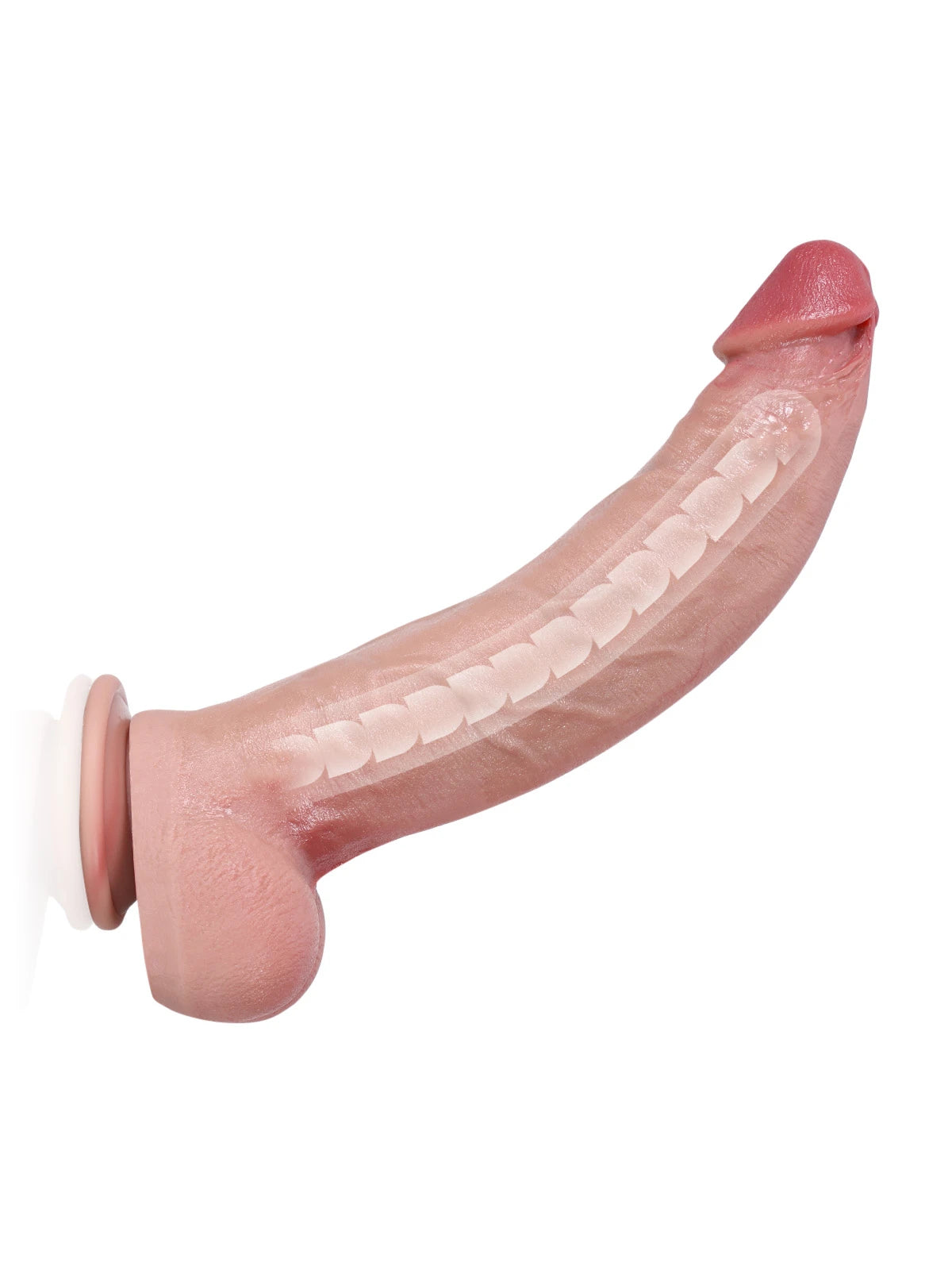 Farid - Dildo realistico grande curvo spesso in silicone morbido - 31 cm