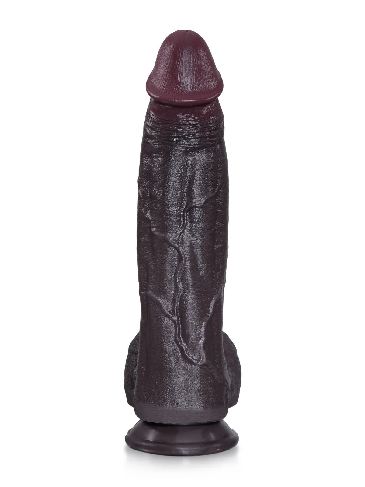 Henry - Dildo realistico spesso nero flessibile glande affusolato - 27,4 cm
