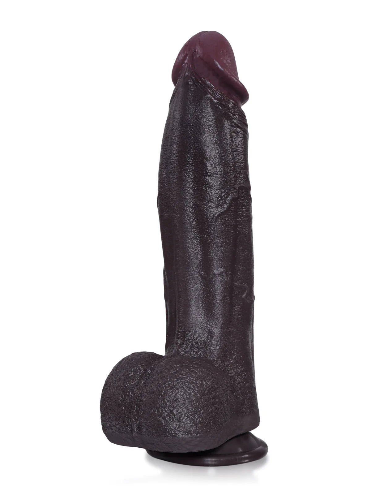 Henry - Dildo realistico spesso nero flessibile glande affusolato - 27,4 cm