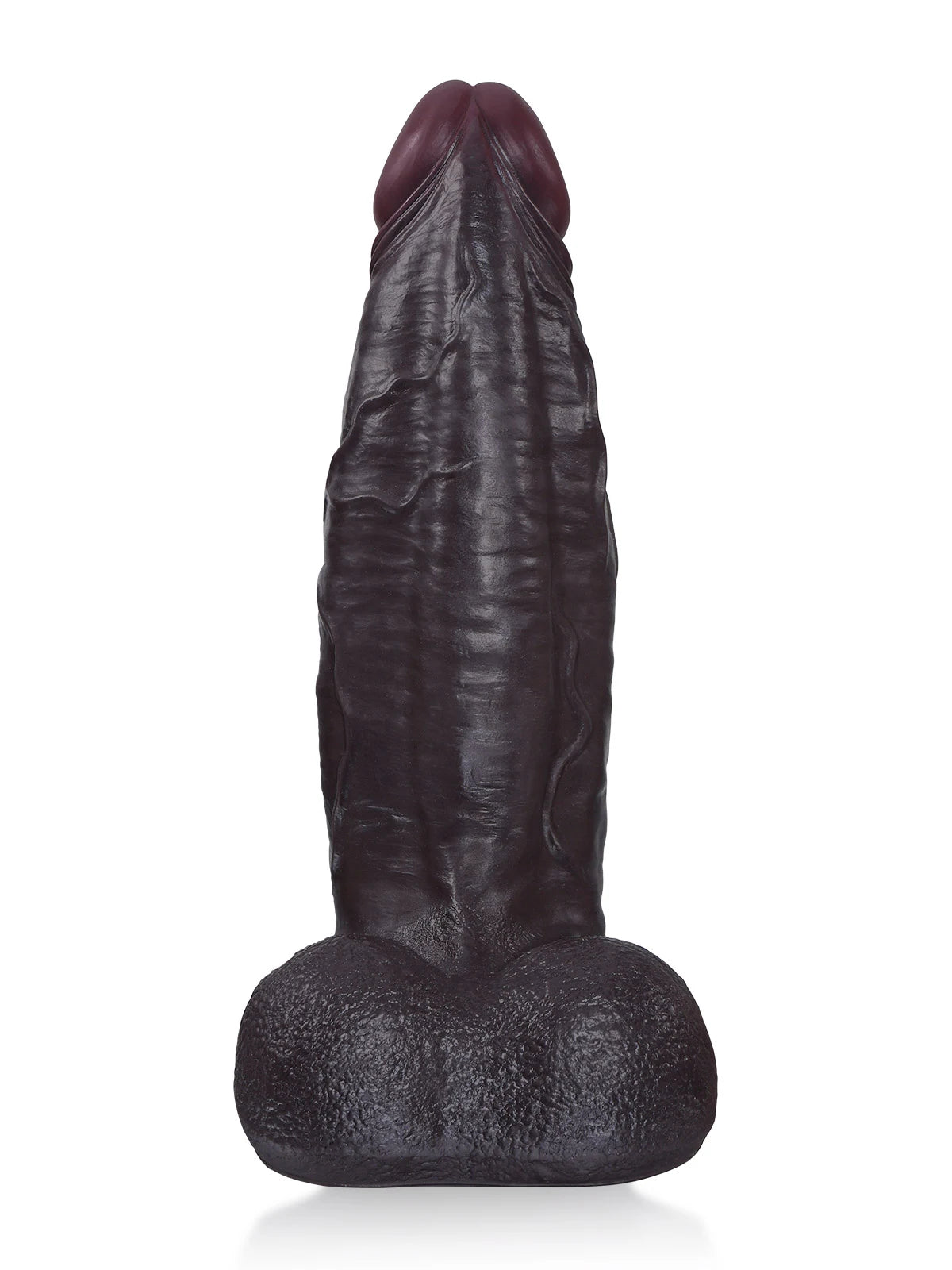 Hugo - Dildo realistico spesso nero corpo generoso con glande affusolato - 29,2 cm