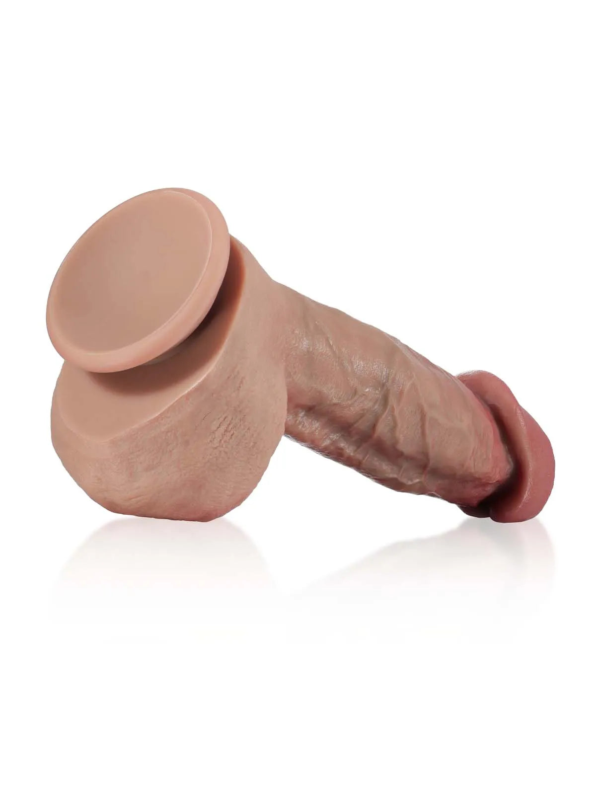 Jack - Dildo realistico morbido con glande gonfio e testicoli mobili - 22,5 cm