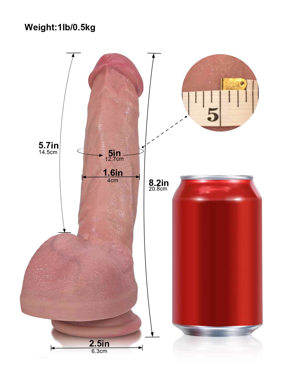 Jamie - Dildo realistico flessibile a doppia densità con anima metallica - 20,8 cm
