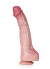 Jeff - Dildo Anale Grande in Carne con Coda Metallica Flessibile - 30 cm