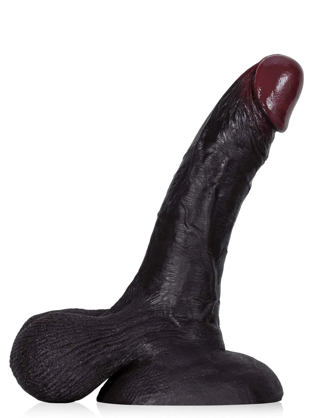 Kellz - Dildo Realistico Nero con Testicoli Mobili Pendenti - 22 cm