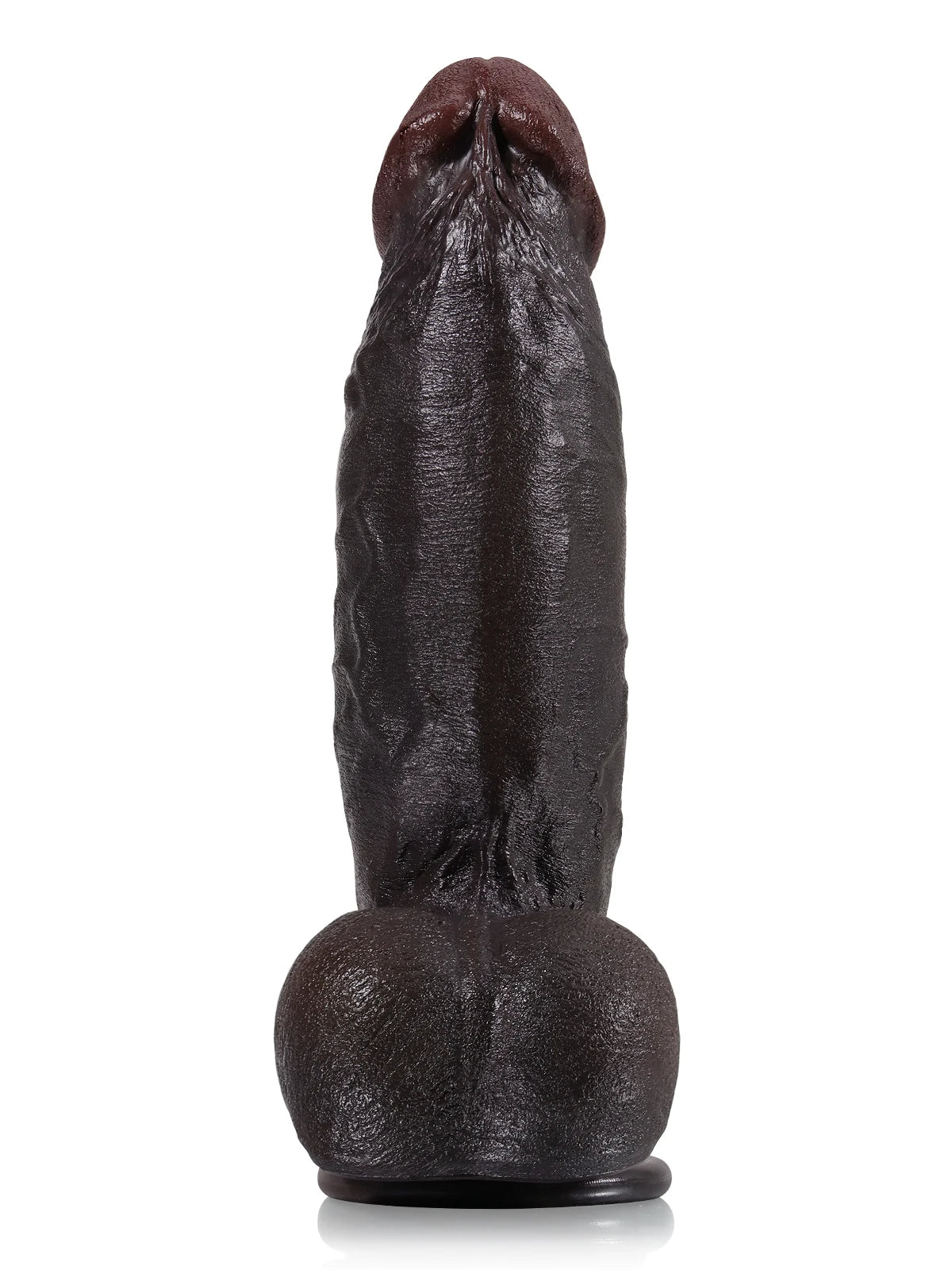 Kimi - Dildo Realistico Nero Morbido e Grosso, Corto e Spesso - 21,8 cm