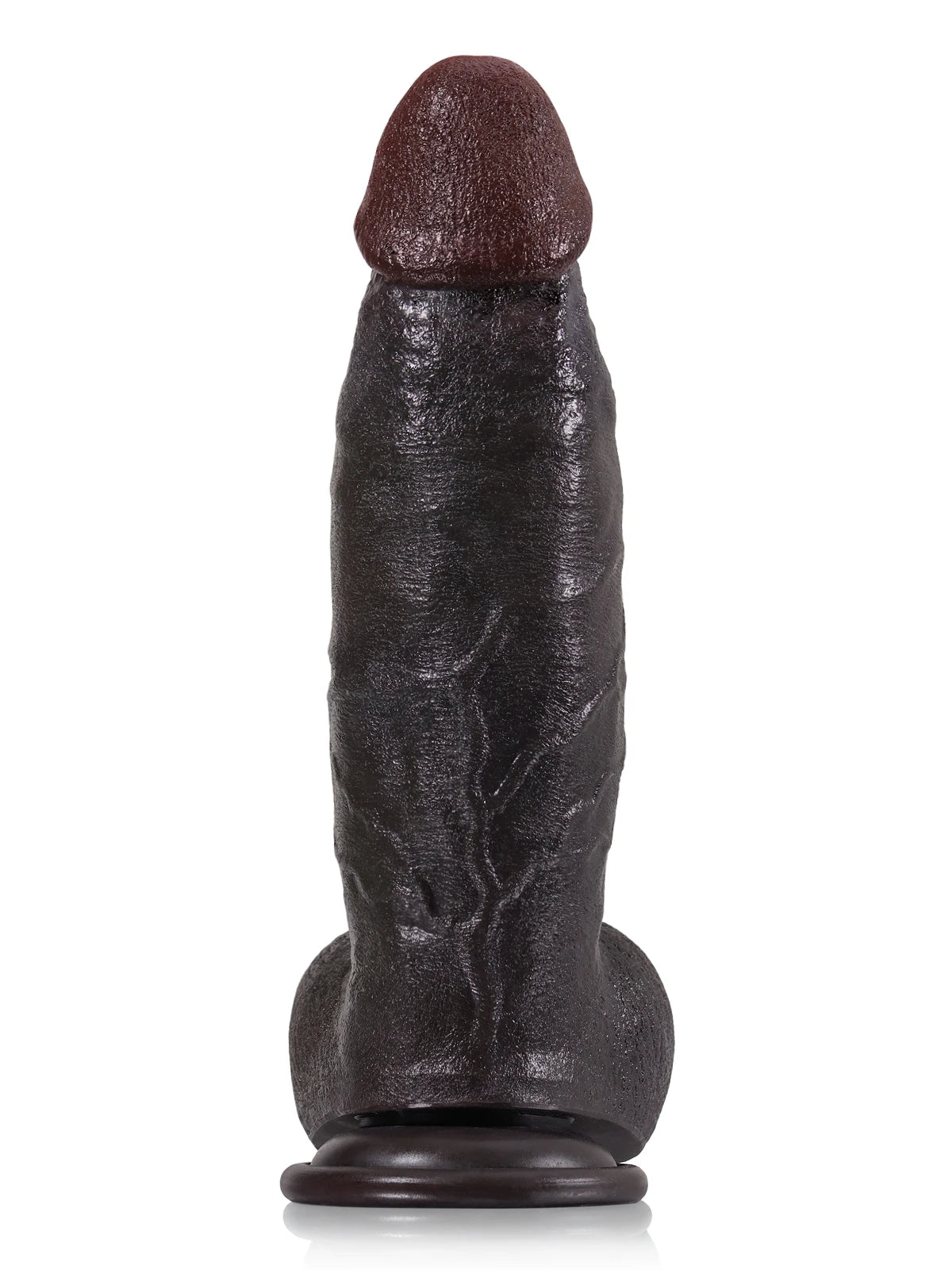 Kimi - Dildo Realistico Nero Morbido e Grosso, Corto e Spesso - 21,8 cm