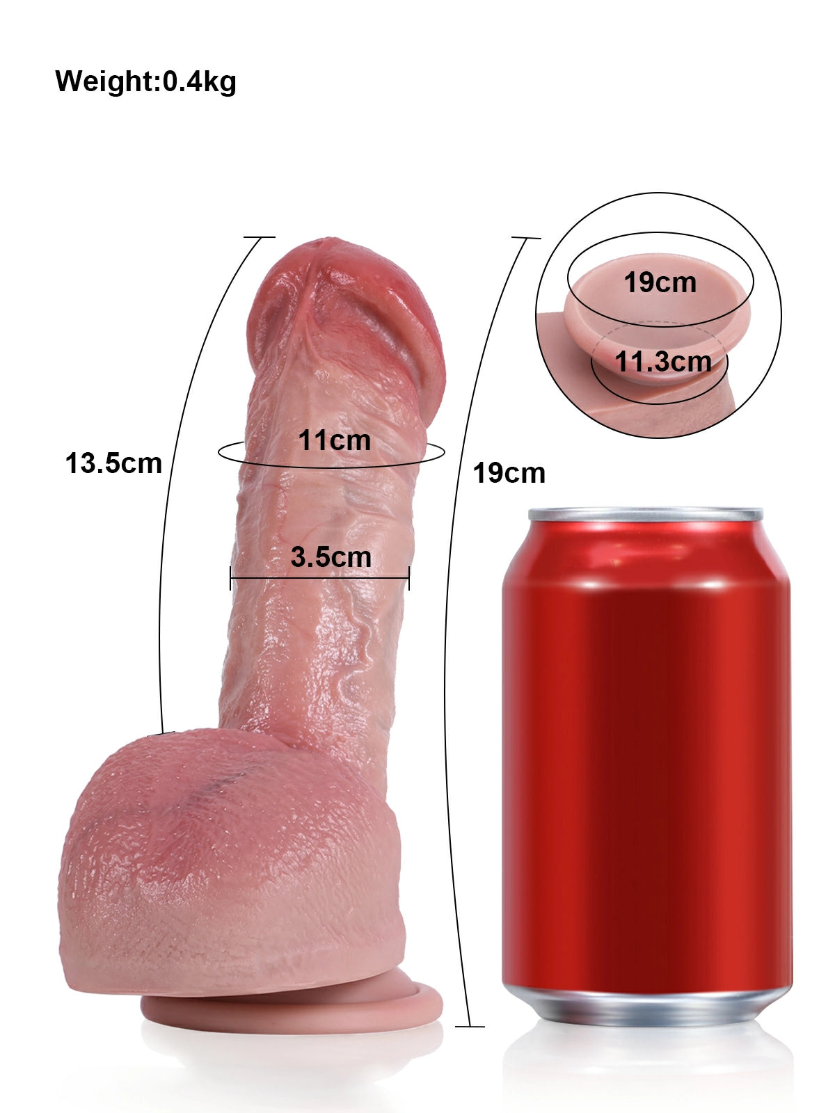 Kris - Dildo realistico piccolo e sottile per principianti - 19 cm
