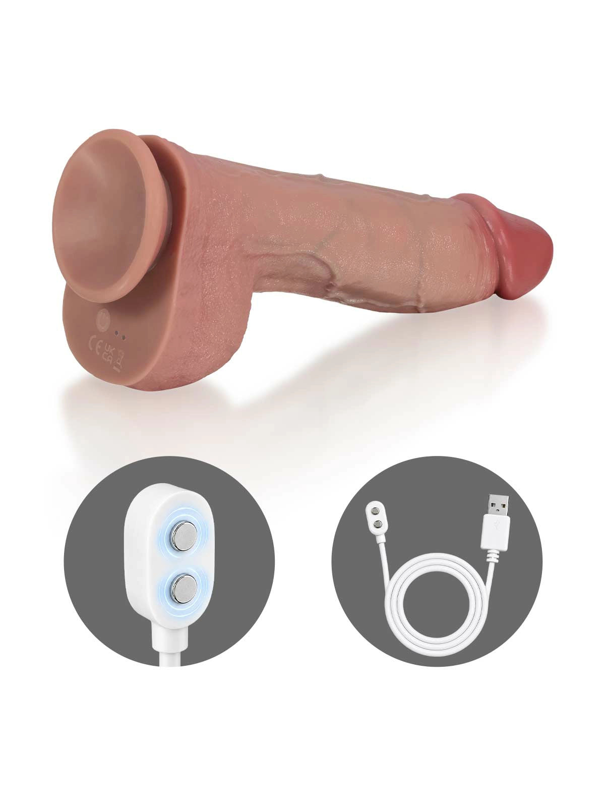 Marcus - Dildo vibrante riscaldato corpo centrale spesso · 3+3+3 modalità - 27 cm
