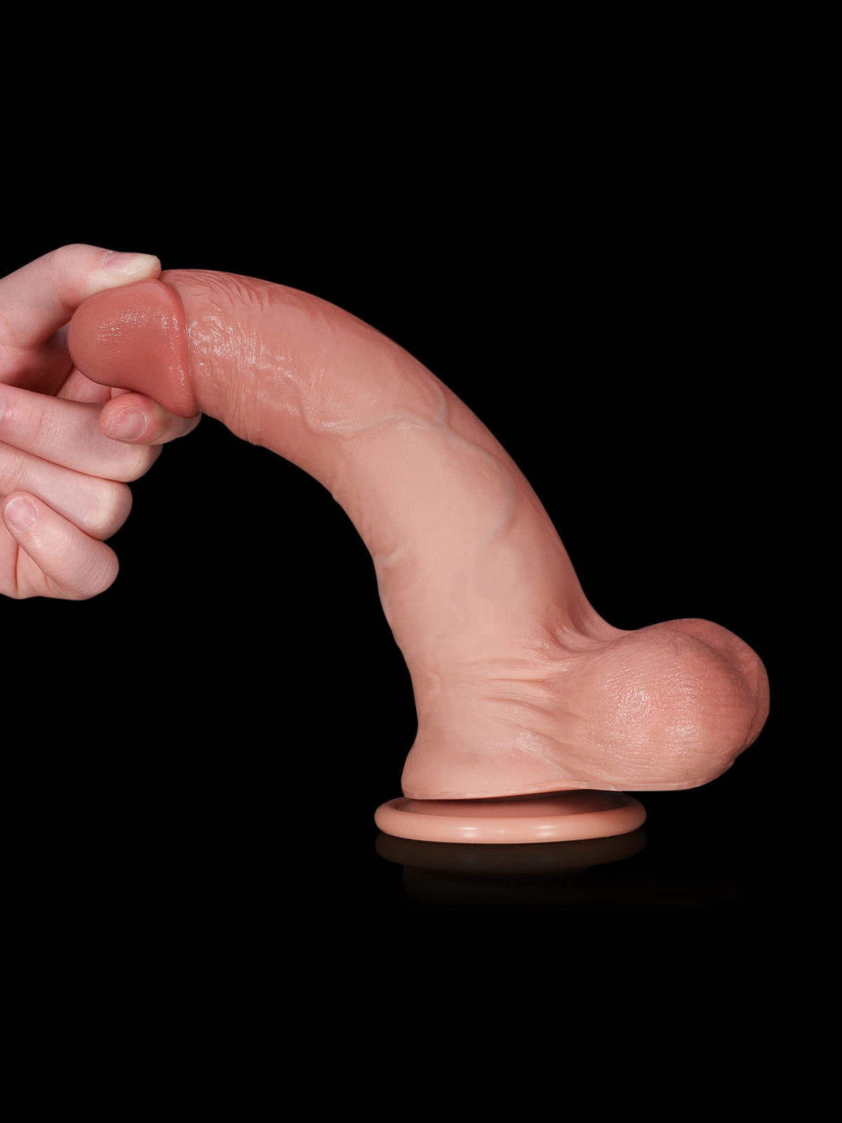 Mauro - Dildo realistico flessibile con pelle scorrevole e testicoli mobili - 22 cm