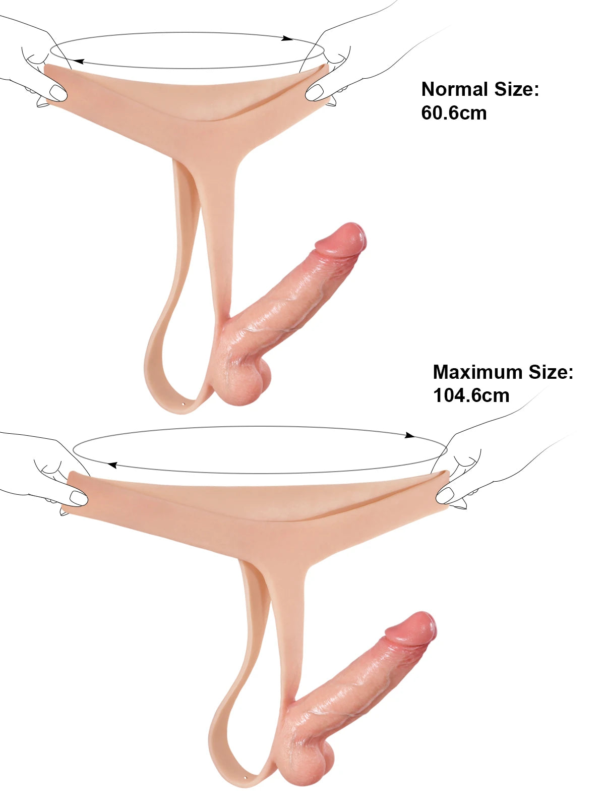 Nathan - Strap-On in Silicone con Dildo Stabile - 15 cm