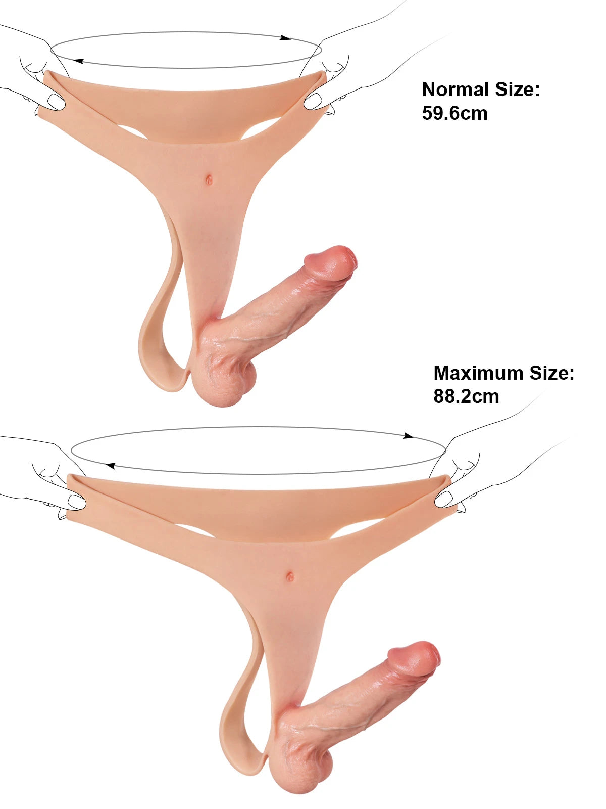 Nick - Dildo Strap-On Leggero e Portatile in Silicone con Cintura Sottile - 16 cm