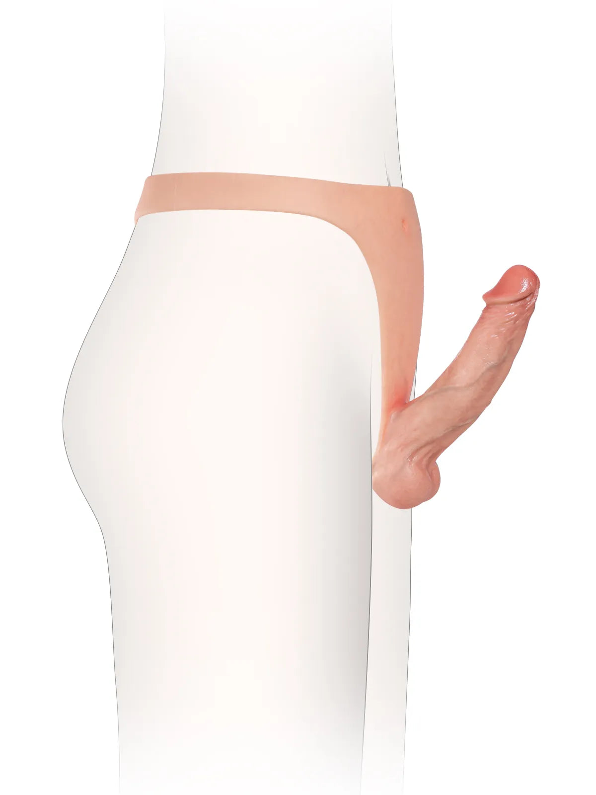 Nick - Dildo Strap-On Leggero e Portatile in Silicone con Cintura Sottile - 16 cm