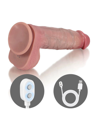 Nico - Dildo vibrante glande a fungo · 3+3+3 modalità - 25 cm