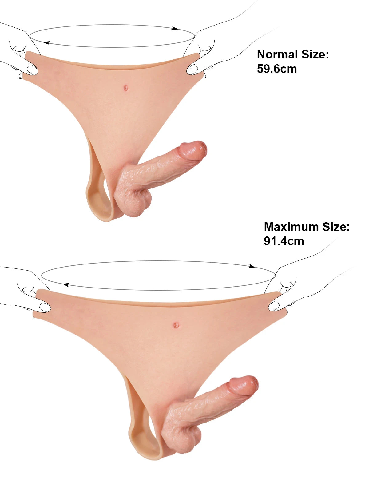 Owen - Strap-On Portatile in Silicone con Nucleo Fisso - 15,5 cm