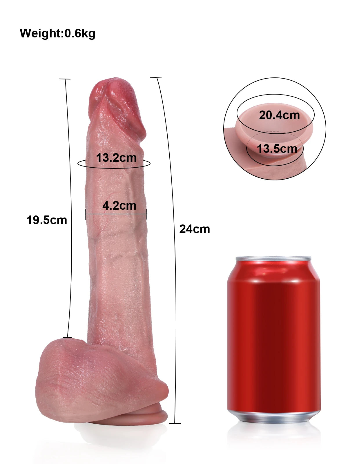 Sean - Dildo Realistico Sottile con Gland Sexy - 24 cm