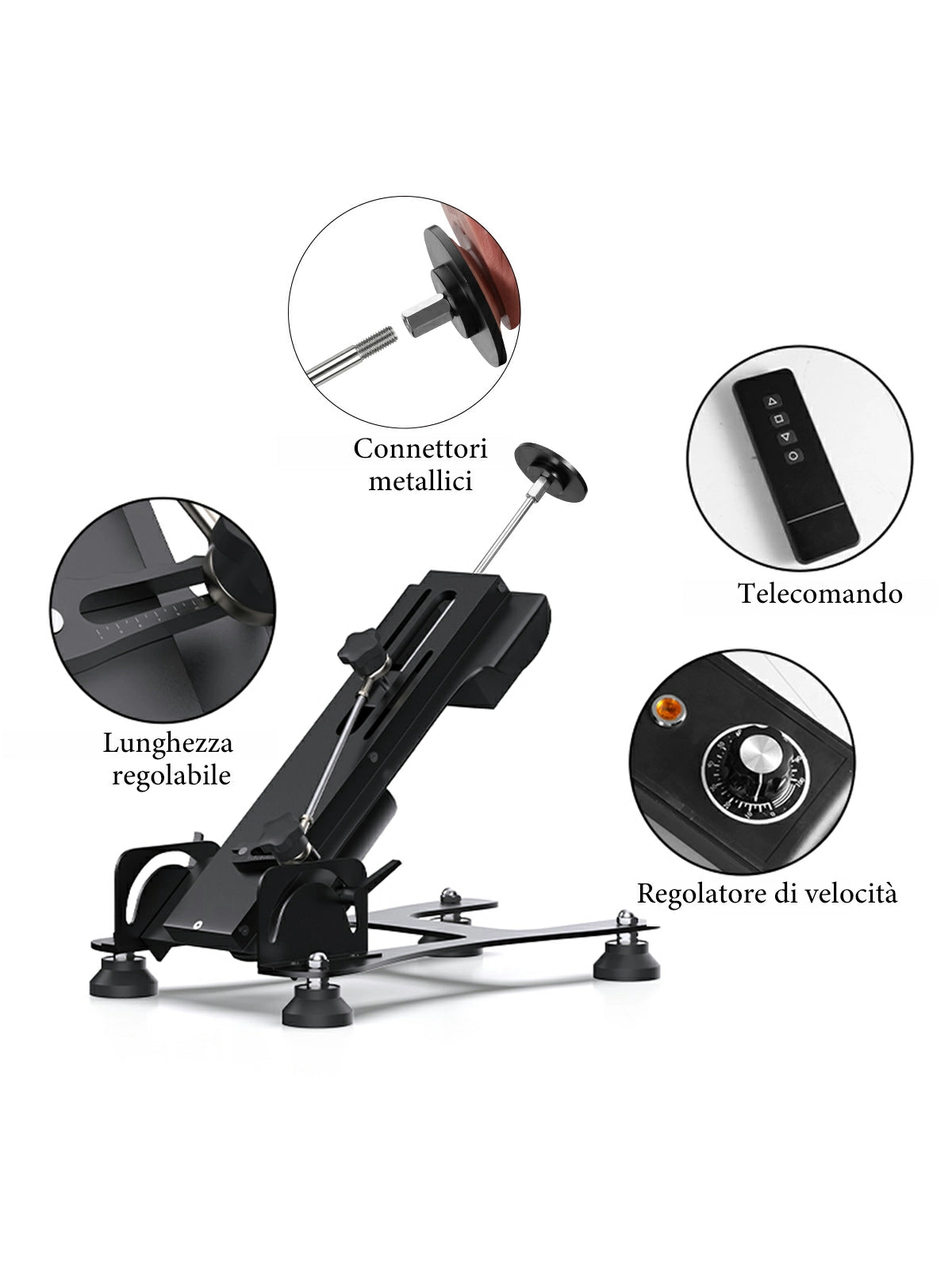 Vortex - Sex Machine con Corsa Variabile 3-15 cm e Telecomando Wireless