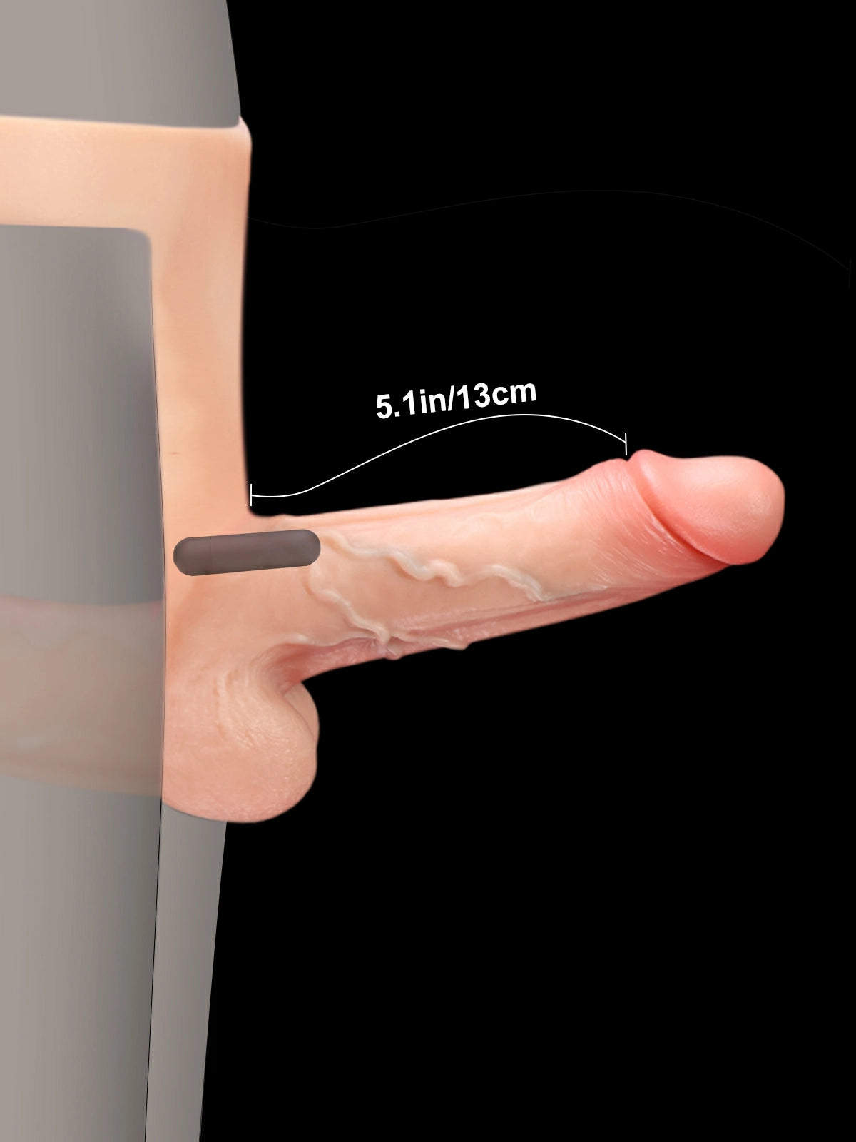 Zorvyn - Strap-On Doppia Penetrazione con Vibratore - 15,5 e 17,8 cm